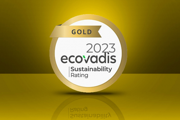 EcoVadis Gold Award - Sustainable and Social Corporate Responsibility - Umicore Metal Deposition Solutions - Goldmedal
